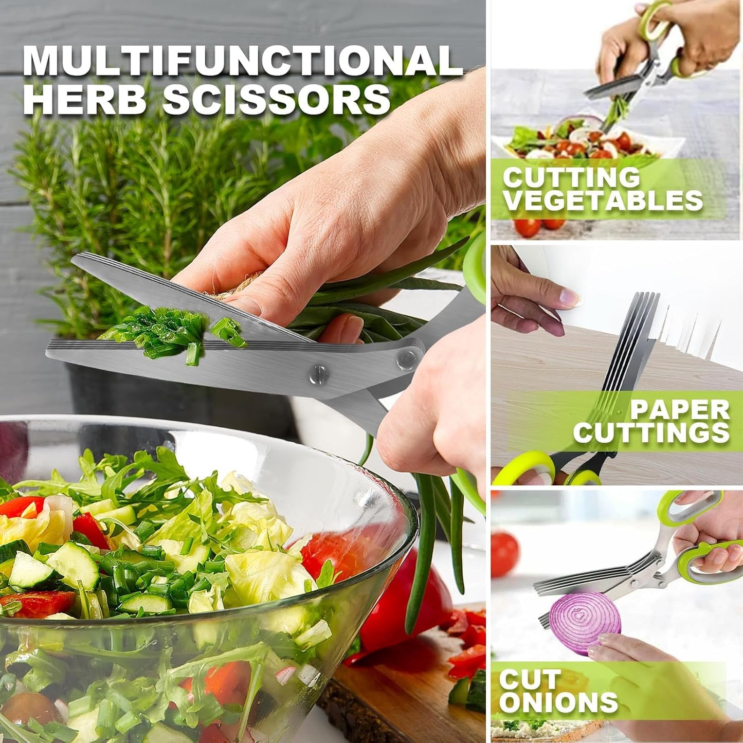 2 Pack Kitchen Scissors, Poultry Shears with Herb Scissors, Poultry Shears Heavy Duty, Stainless Steel Poultry Shears for Turkey, Chicken, Thanksgiving, Christmas Day