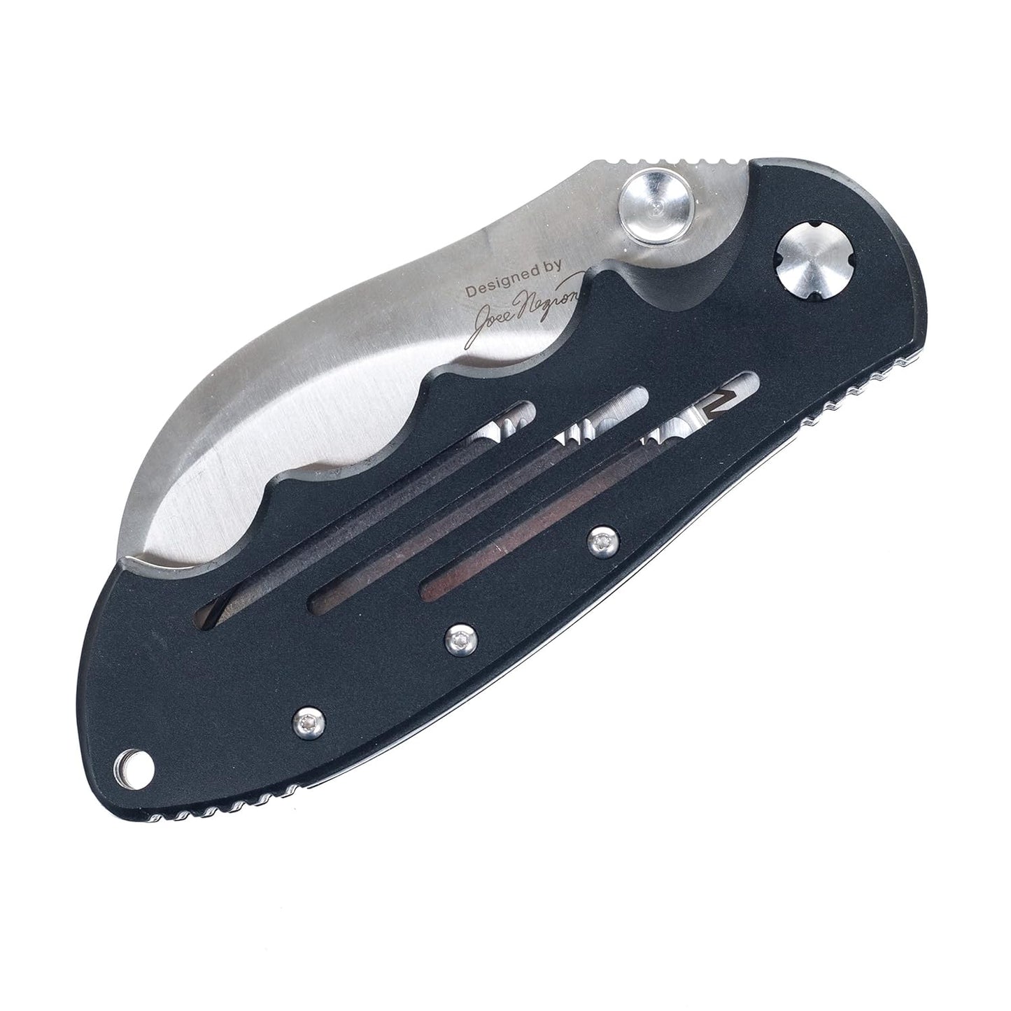 Hawk Bill Pocket Knife – Folding Stainless-Steel Blade with Partial Serrated Edge – Hooked Utility Pocketknife with Belt Clip by Whetstone