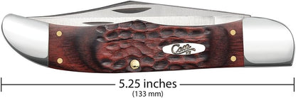 Case WR XX Pocket Knife Brown Rosewood Folding Hunter Item #189 - (6265Sab SS) - Length Closed: 5 1/4 Inches