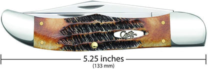 Case WR XX Pocket Knife Brown Rosewood Folding Hunter Item #189 - (6265Sab SS) - Length Closed: 5 1/4 Inches