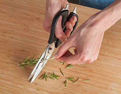 All-Purpose Come-Apart Kitchen Shears for Poultry, Fish, Vegetables, Herb Stripper, Bottle Opener (Black)