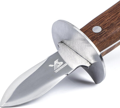 Oyster Shucker Knife with Rosewood Handle - Full Tang Stainless Steel