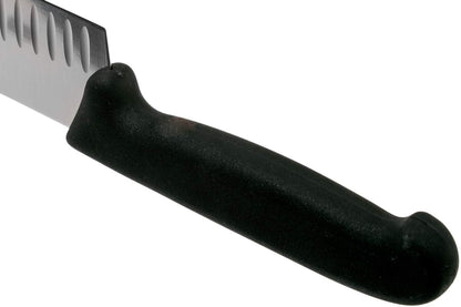 Fibrox 7 In. Santoku Knife, Granton Blade, Black