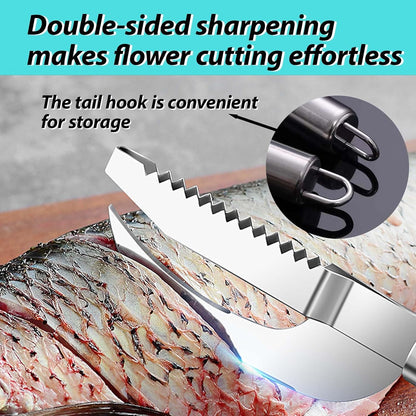 6 Shrimp Deveining Tool Stainless Steel, Shrimp Peeler Fish Scraper, Fish Scaling Tool Shrimp Cleaner, Fish Bone Tweezers Fish Cleaning Knife, Pin Bone Tweezers for Salmon Shrimp Fish
