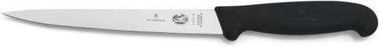 Cutlery 7-Inch Fillet Knife, Small Black Poly Handle, Multicolor | Swiss made precision cutlery for fishing and meat preparation, featuring a nonslip ergonomic grip for everyday use