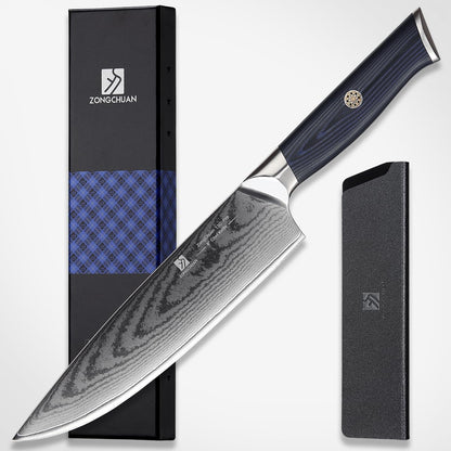 Utility Knife,5.5inch Damascus knife,67-Layer High Carbon Stainless Steel Kitchen Knife,Professiona Sharp Cutting Knives with Black Ergonomic G10 Handle,Gift Box for Home and Kitchen Birthday Gift