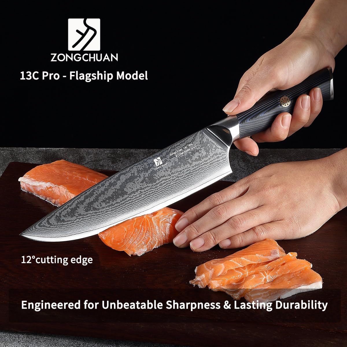 Utility Knife,5.5inch Damascus knife,67-Layer High Carbon Stainless Steel Kitchen Knife,Professiona Sharp Cutting Knives with Black Ergonomic G10 Handle,Gift Box for Home and Kitchen Birthday Gift