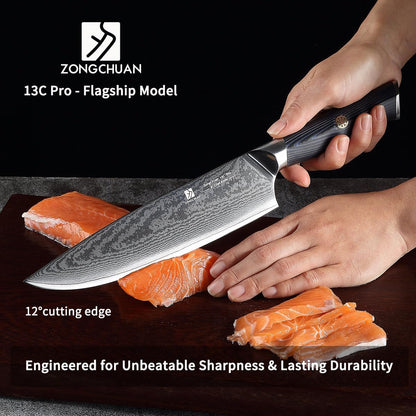 Utility Knife,5.5inch Damascus knife,67-Layer High Carbon Stainless Steel Kitchen Knife,Professiona Sharp Cutting Knives with Black Ergonomic G10 Handle,Gift Box for Home and Kitchen Birthday Gift