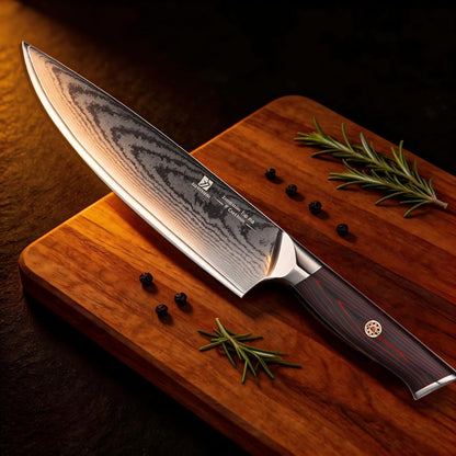 Utility Knife,5.5inch Damascus knife,67-Layer High Carbon Stainless Steel Kitchen Knife,Professiona Sharp Cutting Knives with Black Ergonomic G10 Handle,Gift Box for Home and Kitchen Birthday Gift