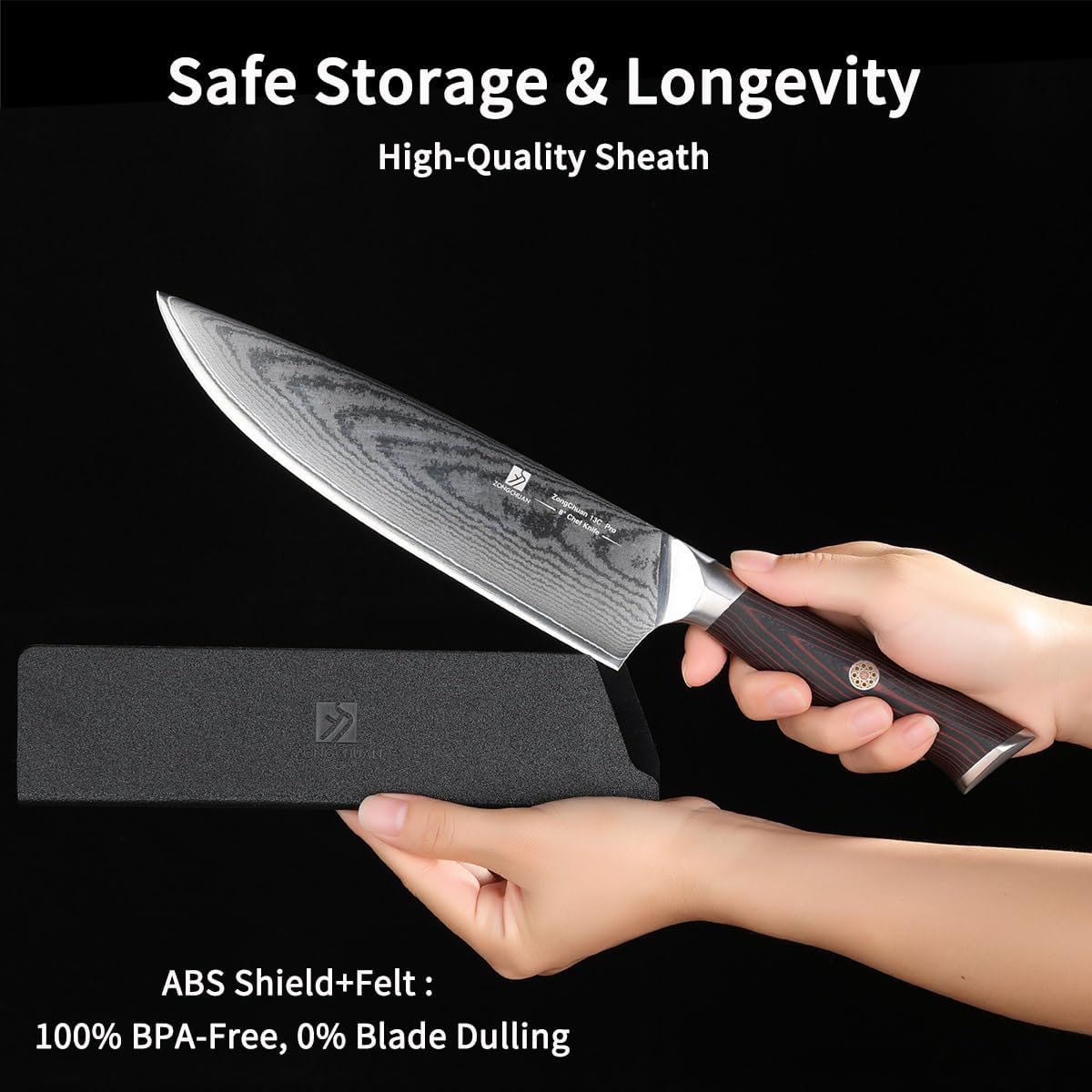 Utility Knife,5.5inch Damascus knife,67-Layer High Carbon Stainless Steel Kitchen Knife,Professiona Sharp Cutting Knives with Black Ergonomic G10 Handle,Gift Box for Home and Kitchen Birthday Gift