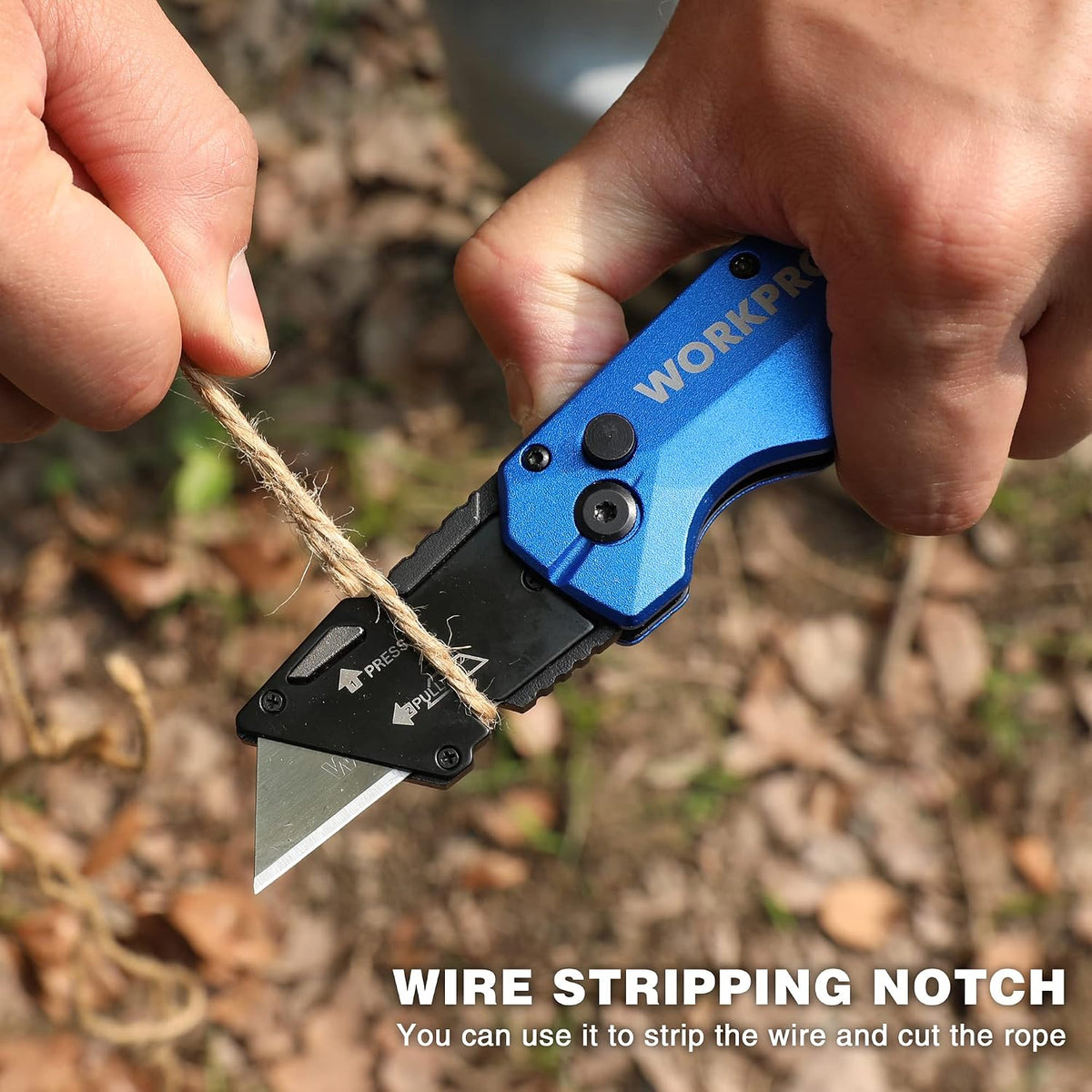Premium Axis Lock Utility Knife Folding, Heavy Duty Metal Box Cutter with Quick Open Lock, Quick Change Blade Razor Knife, Foldable Pocket Knife with Belt Clip