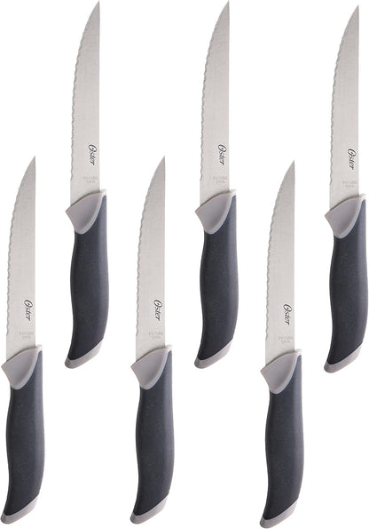 81007.14 Lindbergh 14 Piece Stainless Steel Cutlery Set Black Block With Sharpener, Teal Handle Kitchen Knives Set,Teal/Black