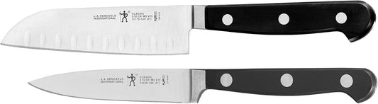 Classic Razor-Sharp 2-Piece Knife Set, Santoku Knife 5 Inch, Paring Knife, German Engineered Informed by 100+ Years of Mastery