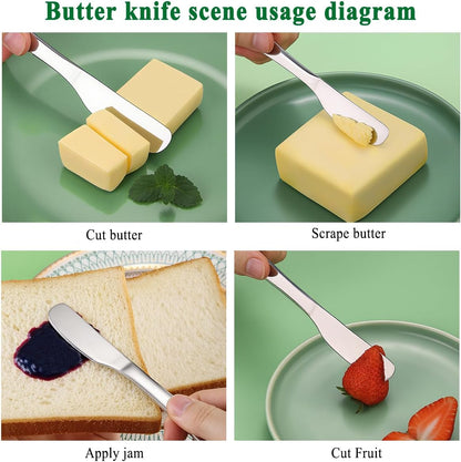 Stainless Steel Butter Knife, Butter Spreader, Butter Knives, Butter Spreader Knife for Kitchen Restaurant Party, Kitchen Gadgets, Set of 6