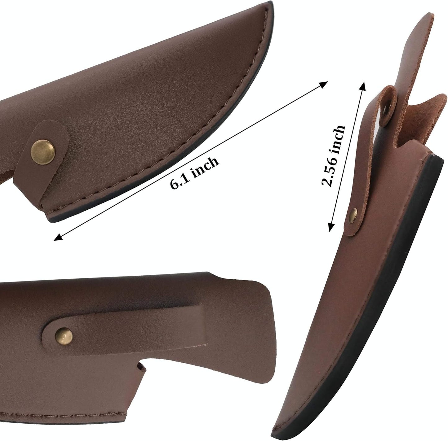 Leather Knife Sheath 6 inch Boning Knife Practical Soft Leather Sheath with Belt Loop Good for Protect Fixed Blade & Carry Out, 2025 Gifts For Women and Men