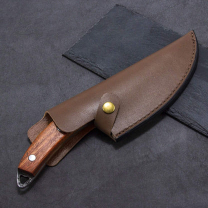 Leather Knife Sheath 6 inch Boning Knife Practical Soft Leather Sheath with Belt Loop Good for Protect Fixed Blade & Carry Out, 2025 Gifts For Women and Men