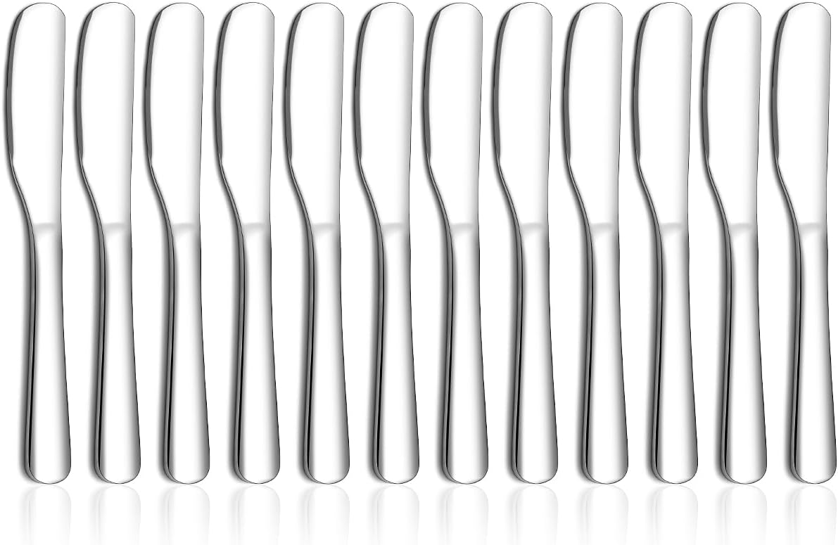 Stainless Steel Butter Knife, Butter Spreader, Butter Knives, Butter Spreader Knife for Kitchen Restaurant Party, Kitchen Gadgets, Set of 12
