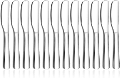 Stainless Steel Butter Knife, Butter Spreader, Butter Knives, Butter Spreader Knife for Kitchen Restaurant Party, Kitchen Gadgets, Set of 12
