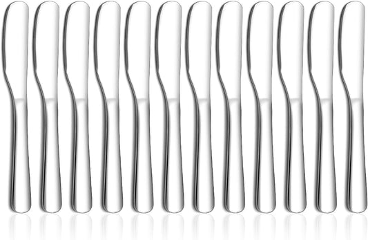 Stainless Steel Butter Knife, Butter Spreader, Butter Knives, Butter Spreader Knife for Kitchen Restaurant Party, Kitchen Gadgets, Set of 12
