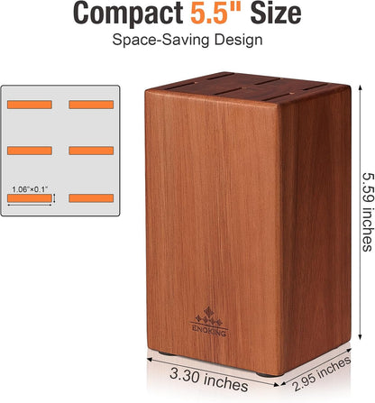 Knife Block without Knives, Large Knife Holder- 25 Slots Acacia Wood Universal Knife Block, Butcher Block Countertop for Knife Storage Organizer