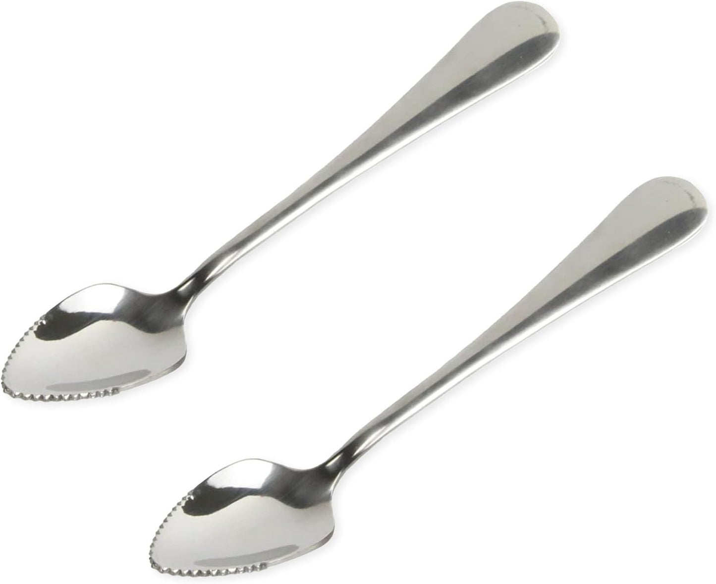 Select Serrated Grapefruit Spoon, 6.5 Inches 2 Piece Set of Grapefruit Spoons with Serrated Edge, Stainless Steel, Dishwasher-Safe