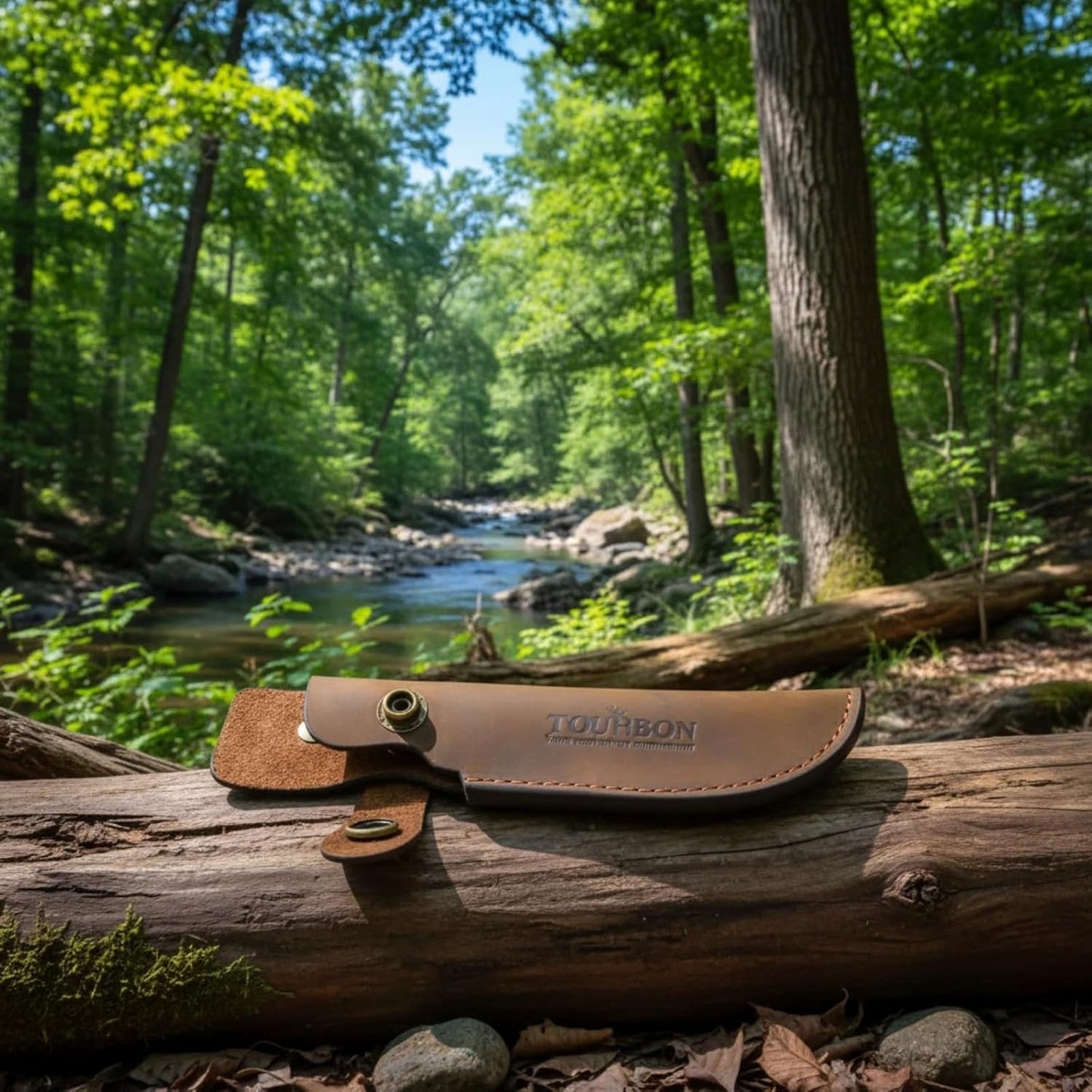Leather Fixed Blade Knife Sheath Fits Blades Up to 4-inch | Belt Carrier Knife Holster Cover with Snap Closure for Hunting, Camping, Fishing, Hiking