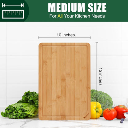 Extra Large Organic Bamboo Cutting Boards for Kitchen, 17.5"x12" | Wood XL Cutting Board with Juice Groove and Handles, Charcuterie Butcher Block Serving & Chopping Board, Pre Oiled