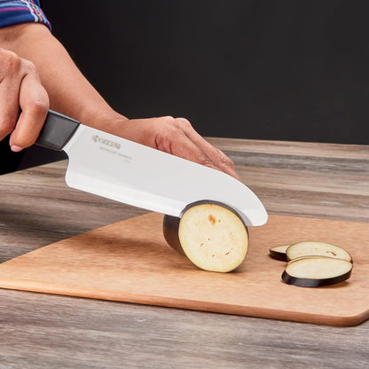 Advanced Ceramics – Revolution Series 3-Piece Ceramic Knife Set: Includes 6-inch Chef's Knife; 5-inch Micro Serrated Knife; and 3-inch Paring Knife; Black Handles with White Blades