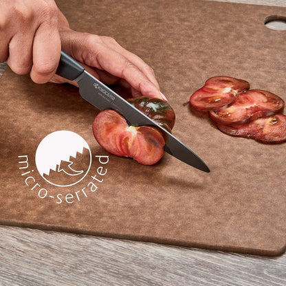 Advanced Ceramics – Revolution Series 3-Piece Ceramic Knife Set: Includes 6-inch Chef's Knife; 5-inch Micro Serrated Knife; and 3-inch Paring Knife; Black Handles with White Blades