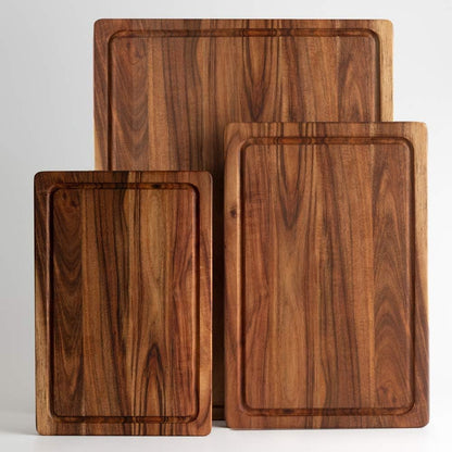 Wooden Cutting Board for Kitchen Acacia Wood Chopping Board serving board for Meat, Vegetables, Fruit and Cheese board large size 15x10 Inches cutting boards