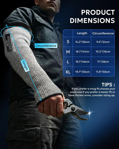 Protective Arm Sleeves Arm Protectors for Thin Skin and Bruising Farmers,Gardening,Pet Grooming,Fragile Skin