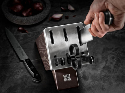 36133-000-0 7-piece Self-sharpening Knife Block Set, Wooden Block, Knife and Scissors made of Special Stainless Steel/Plastic Handle, Gourmet