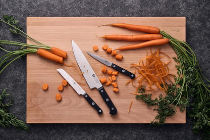 36133-000-0 7-piece Self-sharpening Knife Block Set, Wooden Block, Knife and Scissors made of Special Stainless Steel/Plastic Handle, Gourmet