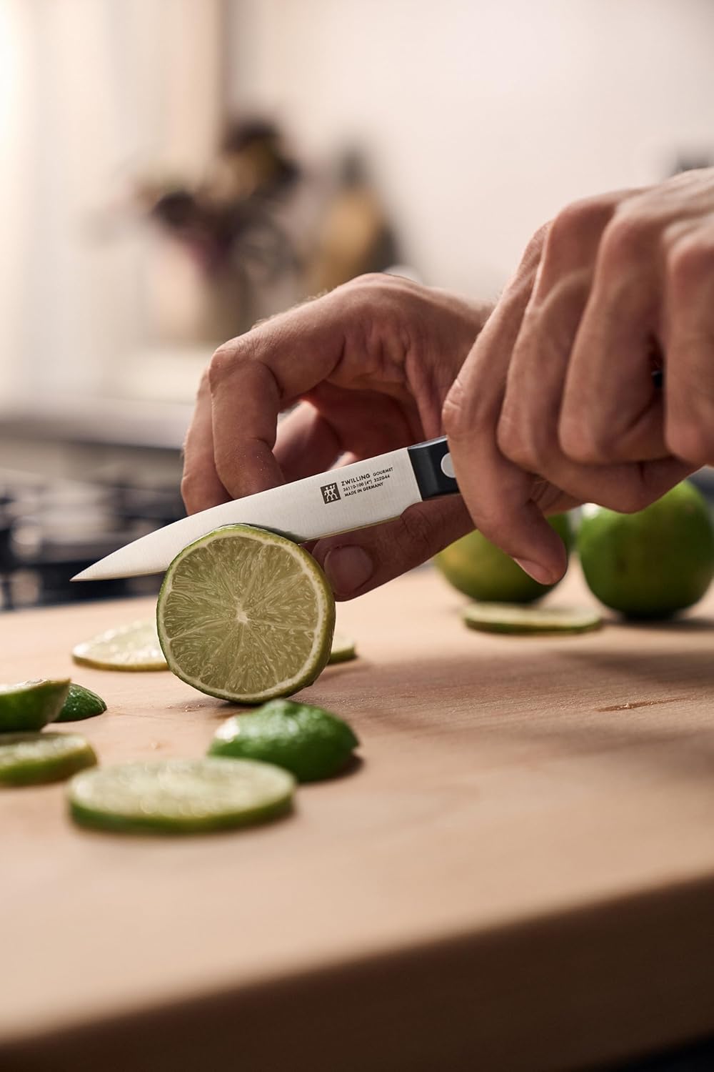 36133-000-0 7-piece Self-sharpening Knife Block Set, Wooden Block, Knife and Scissors made of Special Stainless Steel/Plastic Handle, Gourmet
