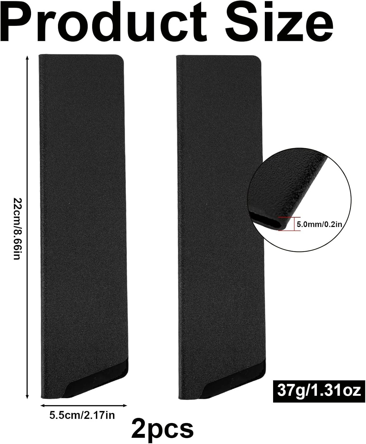 8 Inch Knife Sheath, Black ABS Chef Knife Cover with Felt Lining Universal Protector for 6-8 Inch Kitchen Knives Secure Storage Travel Blade Sleeves Roll Holster Accessories Part Replacement