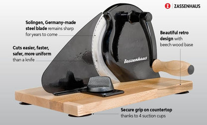Original Classic Adjustable Bread Slicer for Uniform Slices - Bread Slicer for Homemade Bread - 18/8 Stainless Steel Blade Sourdough Cutter - Gray, 11.75" x 8"