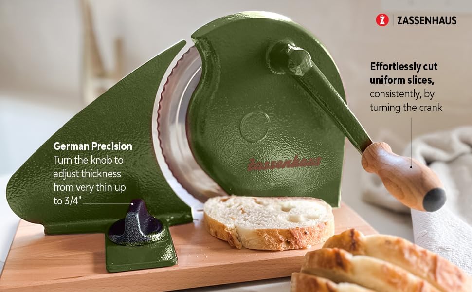 Original Classic Adjustable Bread Slicer for Uniform Slices - Bread Slicer for Homemade Bread - 18/8 Stainless Steel Blade Sourdough Cutter - Gray, 11.75" x 8"