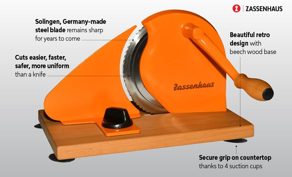 Original Classic Adjustable Bread Slicer for Uniform Slices - Bread Slicer for Homemade Bread - 18/8 Stainless Steel Blade Sourdough Cutter - Gray, 11.75" x 8"