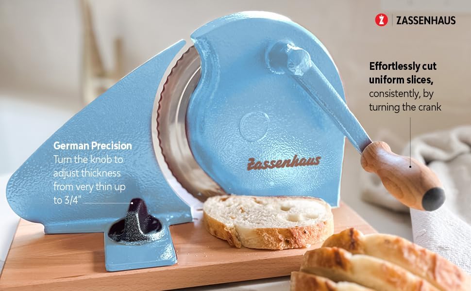 Original Classic Adjustable Bread Slicer for Uniform Slices - Bread Slicer for Homemade Bread - 18/8 Stainless Steel Blade Sourdough Cutter - Gray, 11.75" x 8"