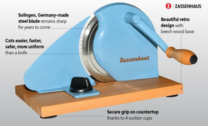 Original Classic Adjustable Bread Slicer for Uniform Slices - Bread Slicer for Homemade Bread - 18/8 Stainless Steel Blade Sourdough Cutter - Gray, 11.75" x 8"