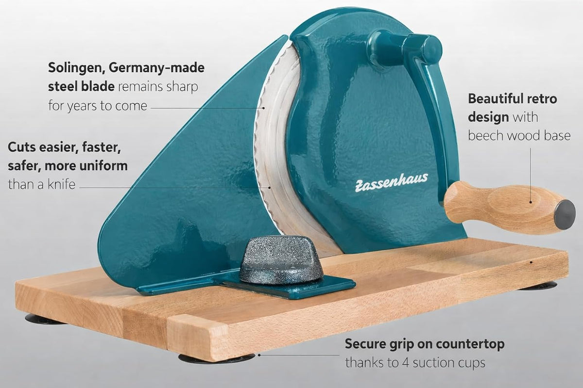 Original Classic Adjustable Bread Slicer for Uniform Slices - Bread Slicer for Homemade Bread - 18/8 Stainless Steel Blade Sourdough Cutter - Gray, 11.75" x 8"