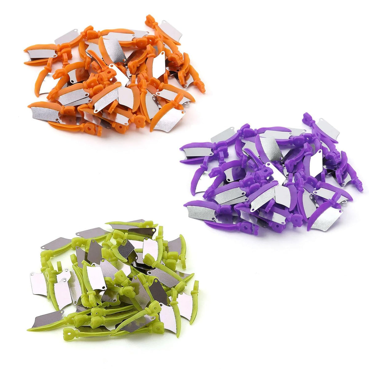 40 Pcs/Box Dental Wedge Guard with Metal Plastic Knife Interproximal Plastic Wedge Stainless Steel Plate (Small, Green)