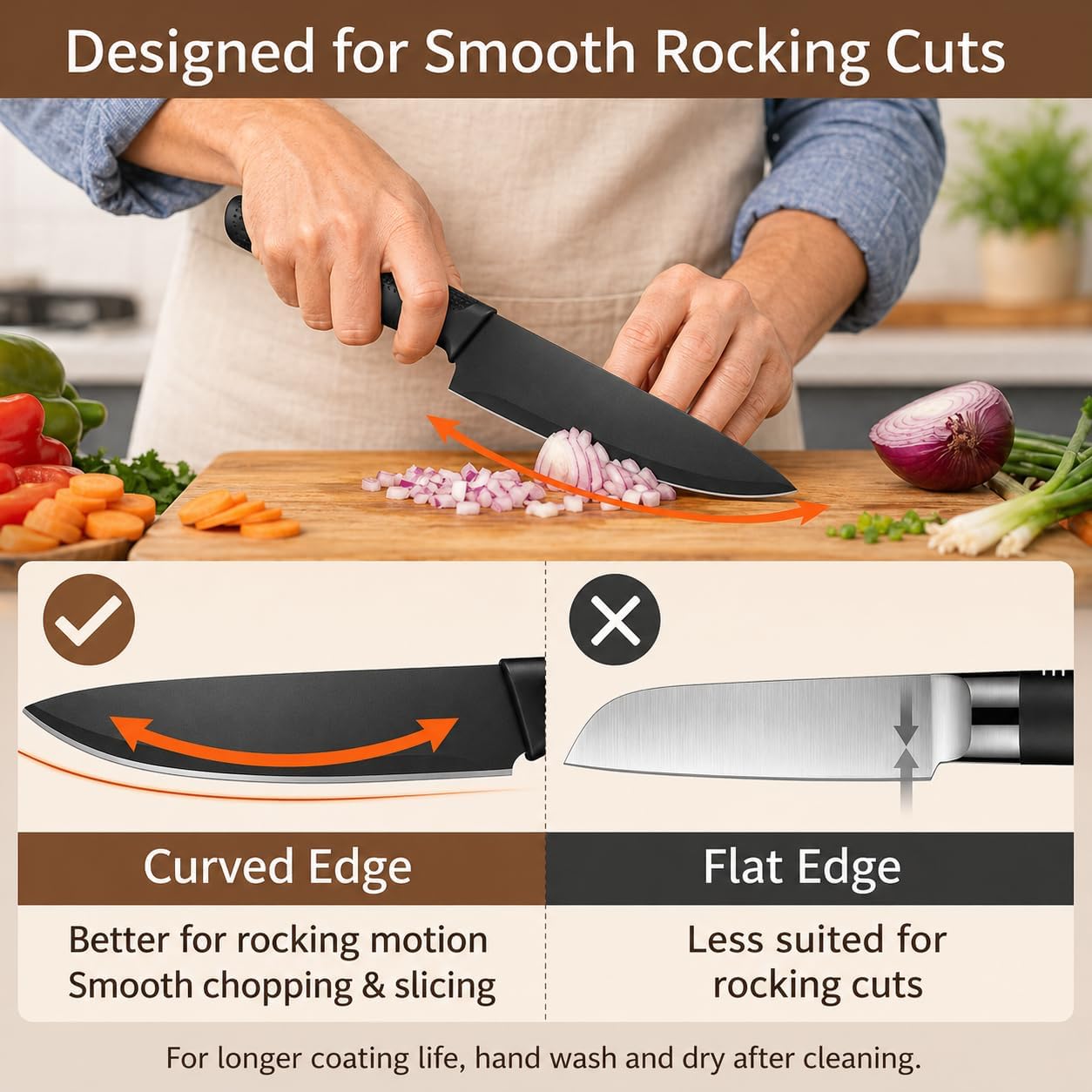 Kitchen Knife Set with Block, 7-Piece Compact Knife Block Set with Scissors, Space-Saving Stainless Steel Kitchen Knives for Small Kitchens, Apartments RV Everyday Cooking, Dishwasher Safe, Black
