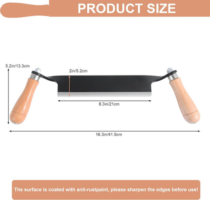 8 Inch Draw Knife for Woodworking - Multi-Purpose Debarking Tool, Spoke Shave & Wood Shaving Tool, Durable & Efficient for Carving, Shaping, Log Stripping (Straight 8 in)