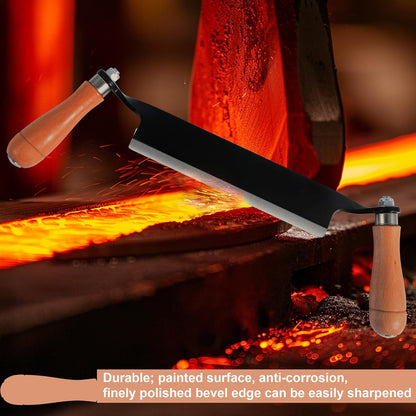 8 Inch Draw Knife for Woodworking - Multi-Purpose Debarking Tool, Spoke Shave & Wood Shaving Tool, Durable & Efficient for Carving, Shaping, Log Stripping (Straight 8 in)