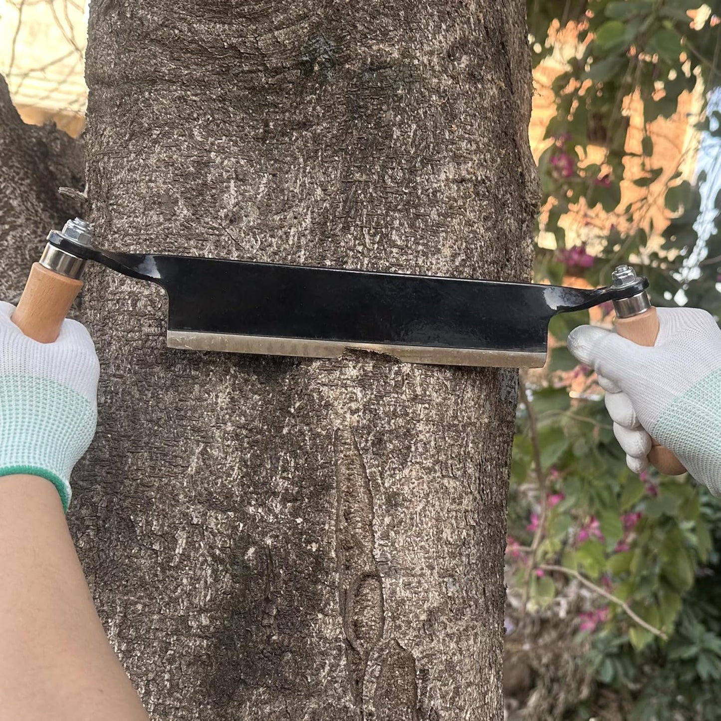 8 Inch Draw Knife for Woodworking - Multi-Purpose Debarking Tool, Spoke Shave & Wood Shaving Tool, Durable & Efficient for Carving, Shaping, Log Stripping (Straight 8 in)
