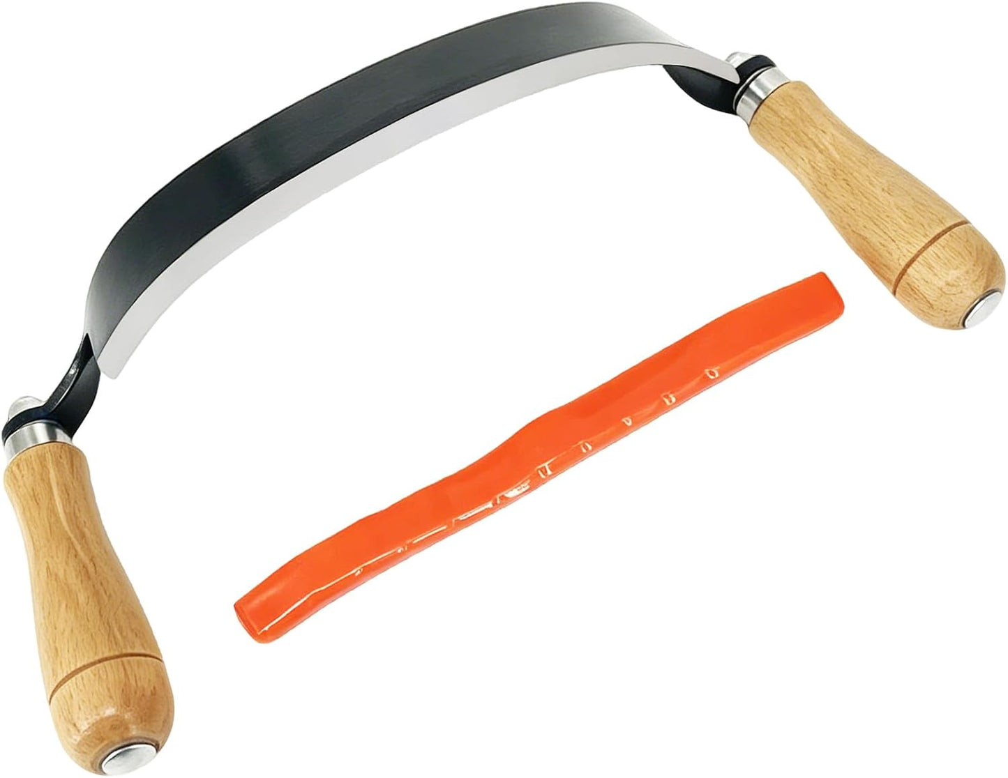 8 Inch Draw Knife for Woodworking - Multi-Purpose Debarking Tool, Spoke Shave & Wood Shaving Tool, Durable & Efficient for Carving, Shaping, Log Stripping (Straight 8 in)