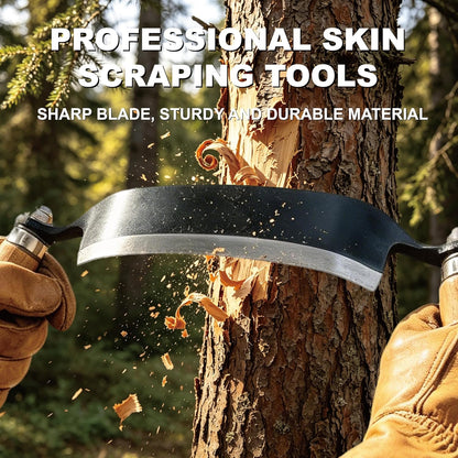 8 Inch Draw Knife for Woodworking - Multi-Purpose Debarking Tool, Spoke Shave & Wood Shaving Tool, Durable & Efficient for Carving, Shaping, Log Stripping (Straight 8 in)