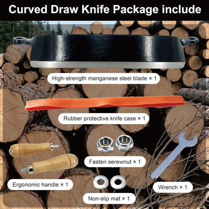 8 Inch Draw Knife for Woodworking - Multi-Purpose Debarking Tool, Spoke Shave & Wood Shaving Tool, Durable & Efficient for Carving, Shaping, Log Stripping (Straight 8 in)