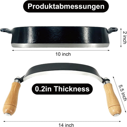 8 Inch Draw Knife for Woodworking - Multi-Purpose Debarking Tool, Spoke Shave & Wood Shaving Tool, Durable & Efficient for Carving, Shaping, Log Stripping (Straight 8 in)